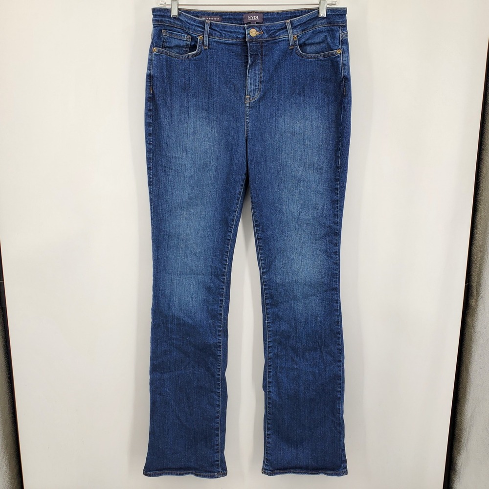 NYDJ Barbara Bootcut Jeans Tall 14 Tall Cooper Wash Blue High Rise Casual